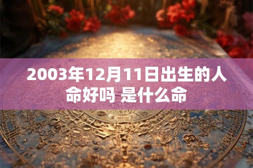 2003年12月11日出生的人命好吗 是什么命