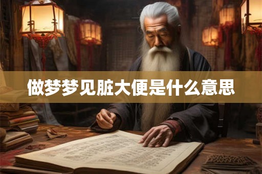 做梦梦见脏大便是什么意思 做梦梦见脏大便是什么意思