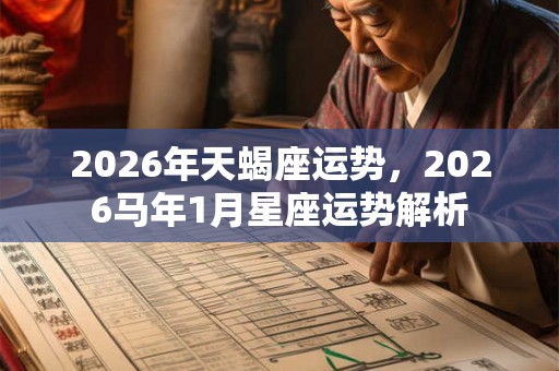 2026年天蝎座运势,2026马年1月星座运势解析 2026年天蝎座运势,2026马年1月星座运势解析