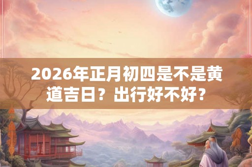 2026年正月初四是不是黄道吉日?出行好不好? 2026年正月初四是不是黄道吉日?出行好不好?