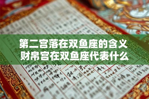 第二宫落在双鱼座的含义 财帛宫在双鱼座代表什么 第二宫落在双鱼座的含义 财帛宫在双鱼座代表什么