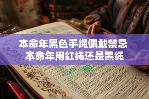 本命年黑色手绳佩戴禁忌 本命年用红绳还是黑绳