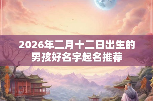 2026年二月十二日出生的男孩好名字起名推荐 2026年二月十二日出生的男孩好名字起名推荐