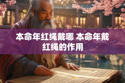 本命年红绳戴哪 本命年戴红绳的作用
