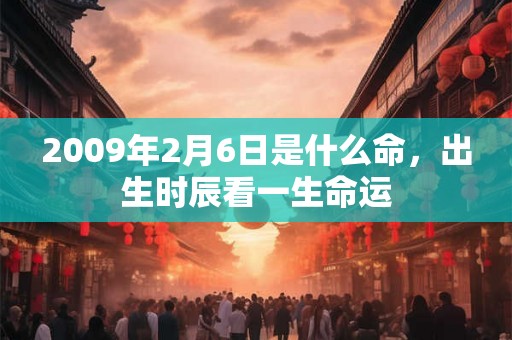 2009年2月6日是什么命，出生时辰看一生命运