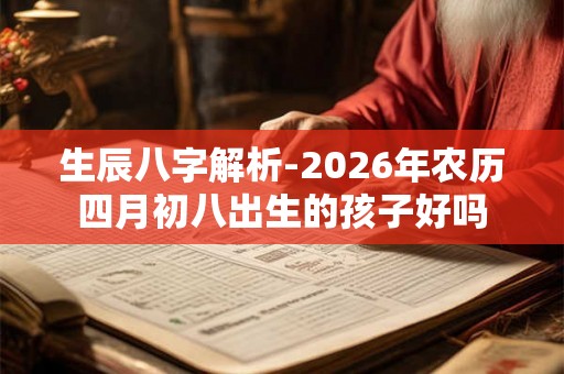 生辰八字解析-2026年农历四月初八出生的孩子好吗