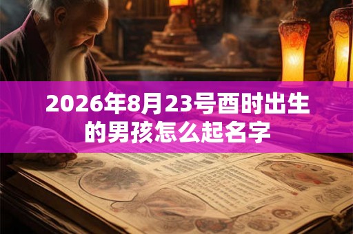 2026年8月23号酉时出生的男孩怎么起名字 2026年8月23号酉时出生的男孩怎么起名字
