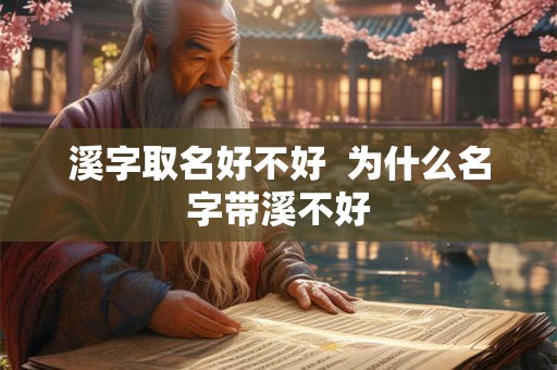 溪字取名好不好  为什么名字带溪不好