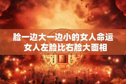 脸一边大一边小的女人命运  女人左脸比右脸大面相