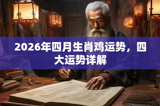 2026年四月生肖鸡运势，四大运势详解