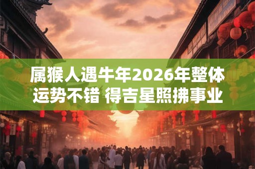属猴人遇牛年2026年整体运势不错 得吉星照拂事业顺利