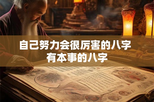 自己努力会很厉害的八字 有本事的八字 自己努力会很厉害的八字 有本事的八字