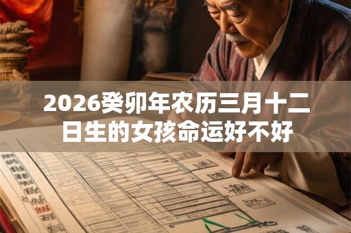 2026癸卯年农历三月十二日生的女孩命运好不好