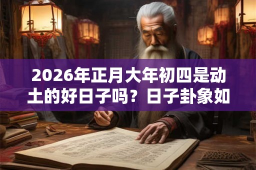 2026年正月大年初四是动土的好日子吗？日子卦象如何？