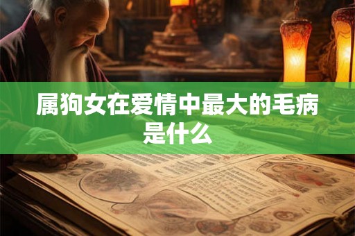 属狗女在爱情中最大的毛病是什么