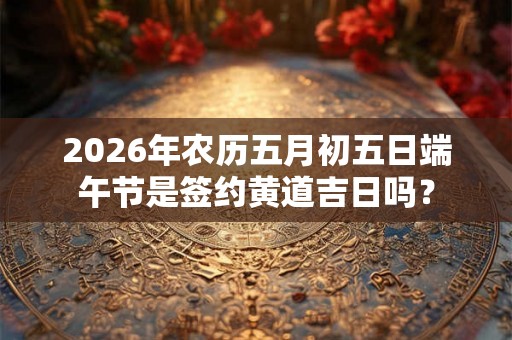 2026年农历五月初五日端午节是签约黄道吉日吗？