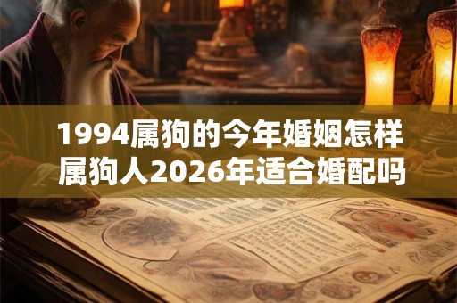 1994属狗的今年婚姻怎样 属狗人2026年适合婚配吗 1994属狗的今年婚姻怎样 属狗人2026年适合婚配吗