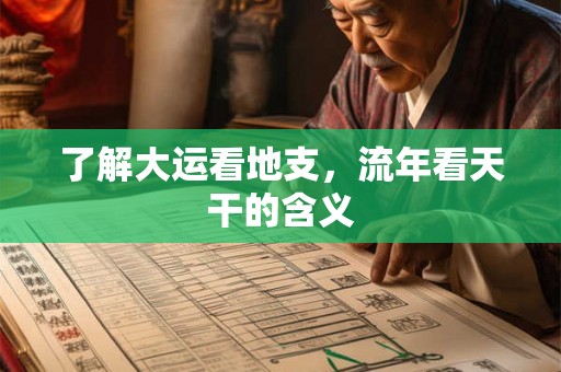 了解大运看地支,流年看天干的含义 了解大运看地支,流年看天干的含义