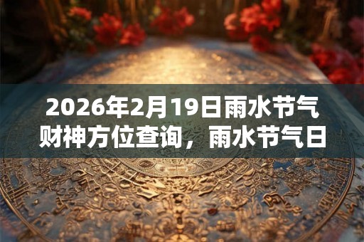 2026年2月19日雨水节气财神方位查询，雨水节气日子好吗？
