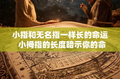 小指和无名指一样长的命运  小拇指的长度暗示你的命运