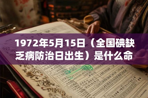 1972年5月15日（全国碘缺乏病防治日出生）是什么命_命运如何