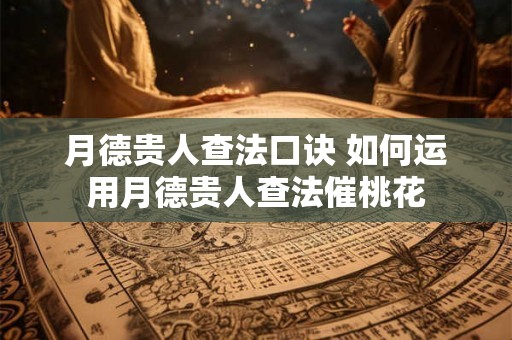 月德贵人查法口诀 如何运用月德贵人查法催桃花 月德贵人查法口诀 如何运用月德贵人查法催桃花
