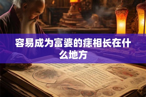 容易成为富婆的痣相长在什么地方