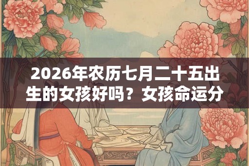 2026年农历七月二十五出生的女孩好吗？女孩命运分析