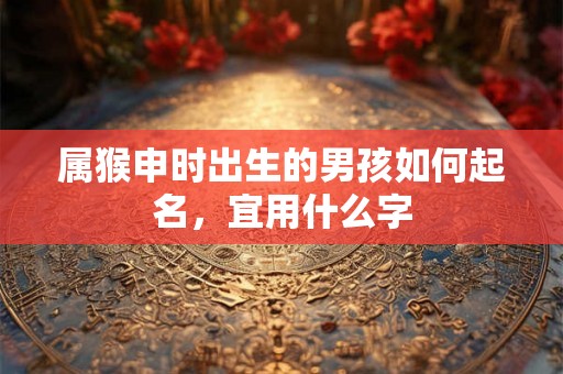 属猴申时出生的男孩如何起名，宜用什么字