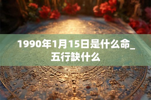 1990年1月15日是什么命_五行缺什么