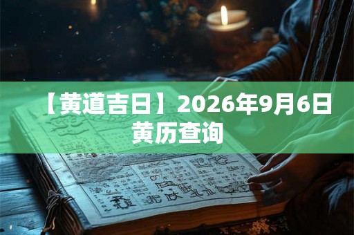 【黄道吉日】2026年9月6日黄历查询 【黄道吉日】2026年9月6日黄历查询