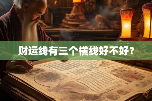 财运线有三个横线好不好？