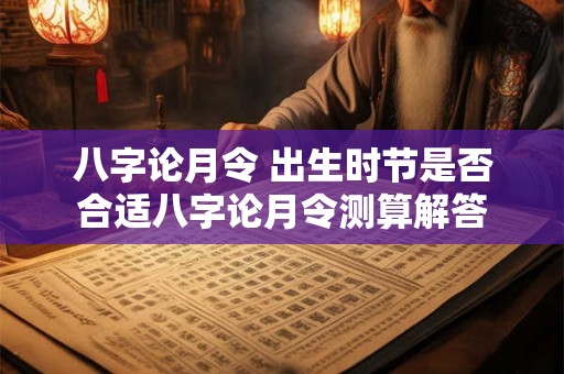 八字论月令 出生时节是否合适八字论月令测算解答
