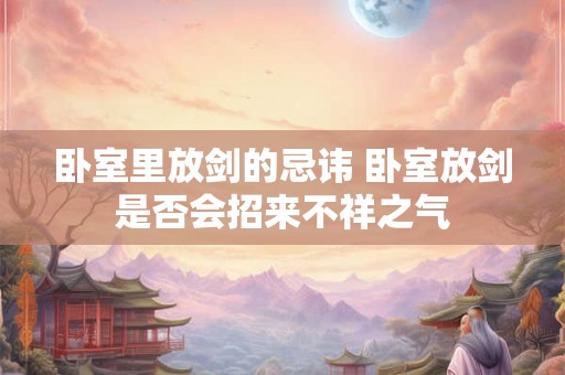 卧室里放剑的忌讳 卧室放剑是否会招来不祥之气