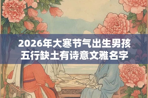2026年大寒节气出生男孩五行缺土有诗意文雅名字 2026年大寒节气出生男孩五行缺土有诗意文雅名字