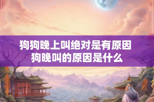 狗狗晚上叫绝对是有原因 狗晚叫的原因是什么