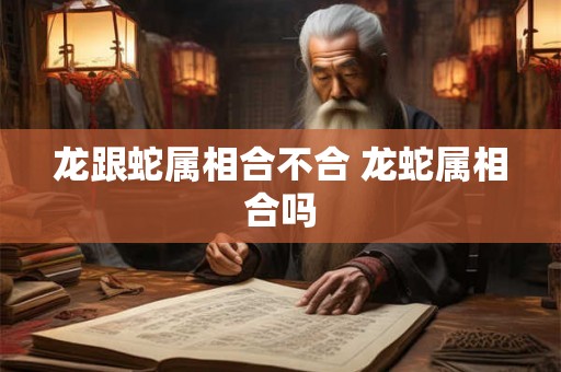龙跟蛇属相合不合 龙蛇属相合吗