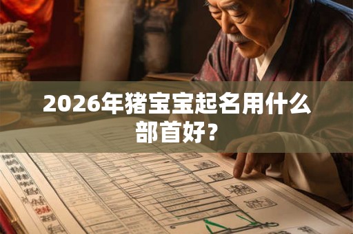 2026年猪宝宝起名用什么部首好？