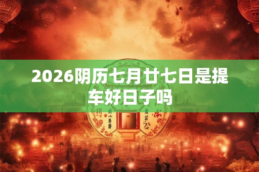 2026阴历七月廿七日是提车好日子吗