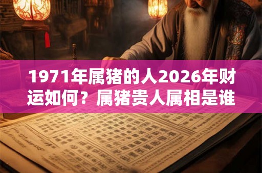 1971年属猪的人2026年财运如何？属猪贵人属相是谁？