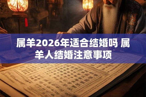 属羊2026年适合结婚吗 属羊人结婚注意事项