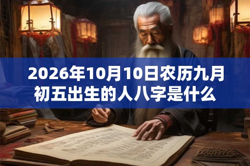 2026年10月10日农历九月初五出生的人八字是什么