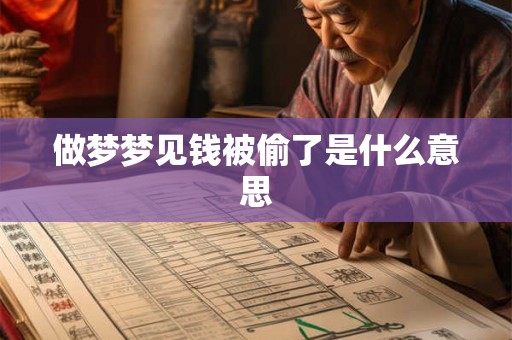 做梦梦见钱被偷了是什么意思