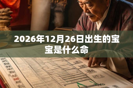 2026年12月26日出生的宝宝是什么命