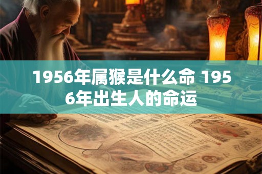 1956年属猴是什么命 1956年出生人的命运