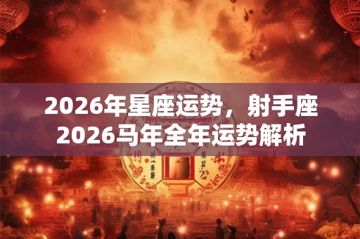 2026年星座运势，射手座2026马年全年运势解析