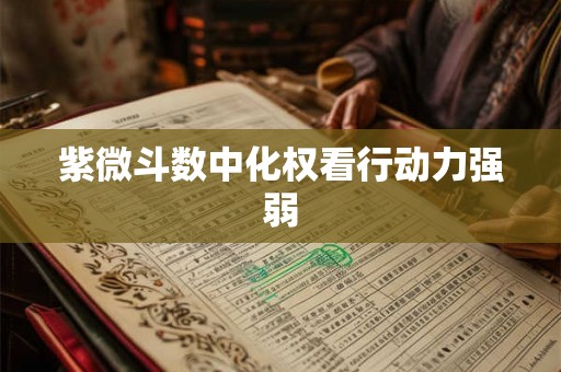 紫微斗数中化权看行动力强弱