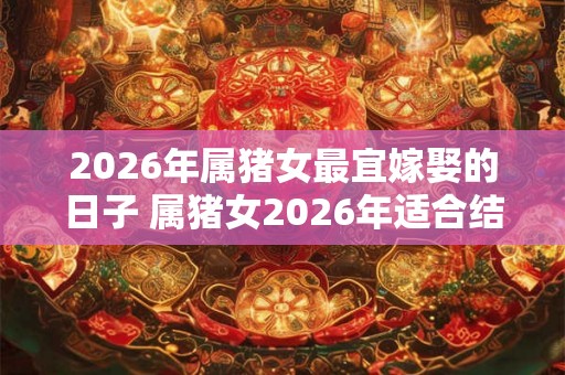 2026年属猪女最宜嫁娶的日子 属猪女2026年适合结婚吗