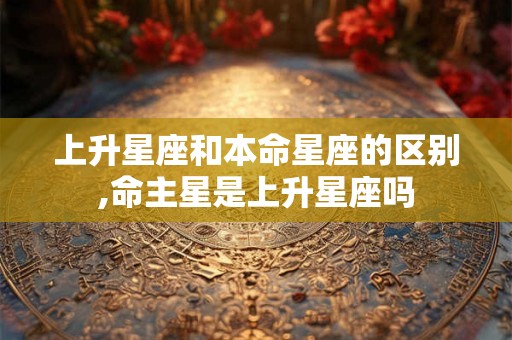 上升星座和本命星座的区别,命主星是上升星座吗 上升星座和本命星座的区别,命主星是上升星座吗