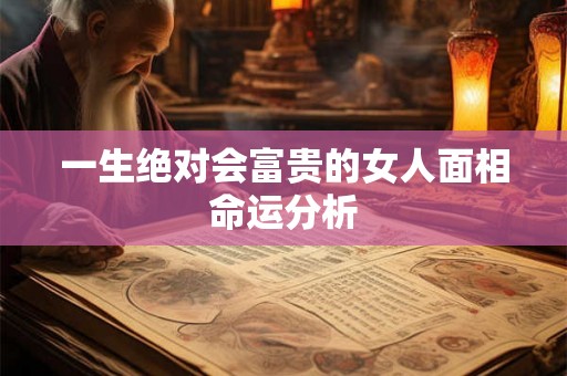 一生绝对会富贵的女人面相命运分析